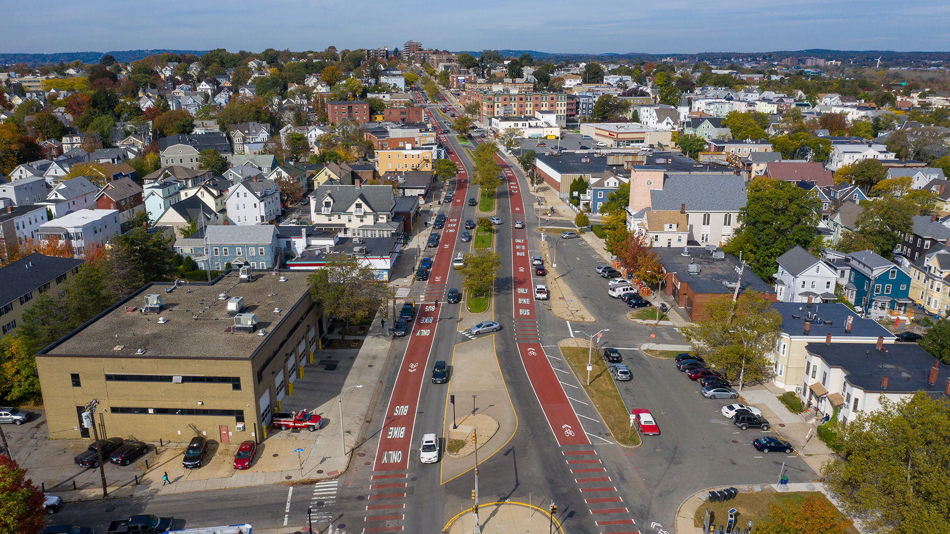 Somerville, MA Bus and Bike Lane Design