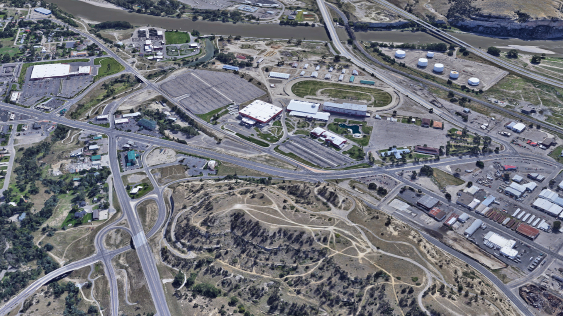 Aerial shot of Billings, Montana