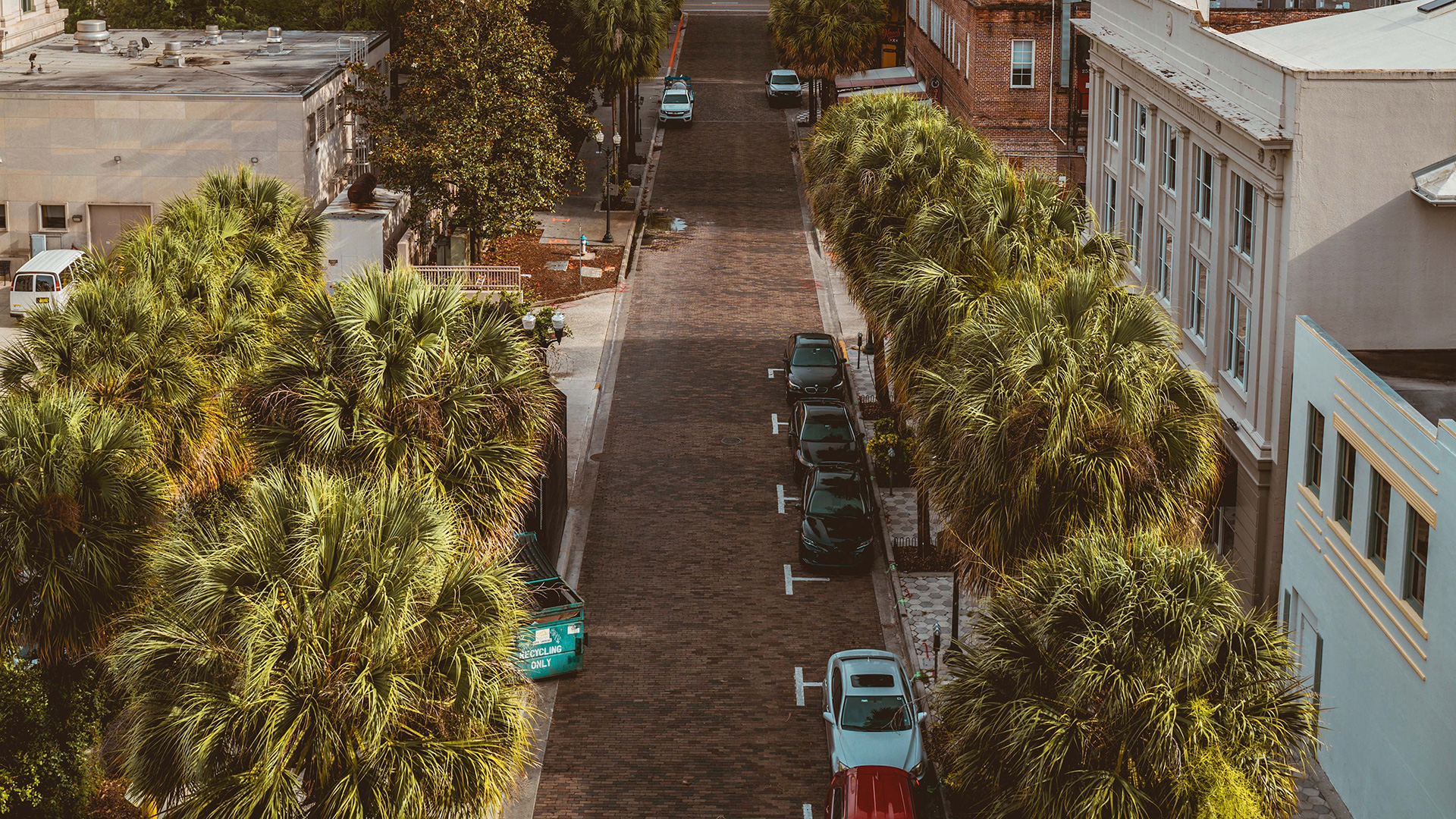 view from above a street in Orange County Florida