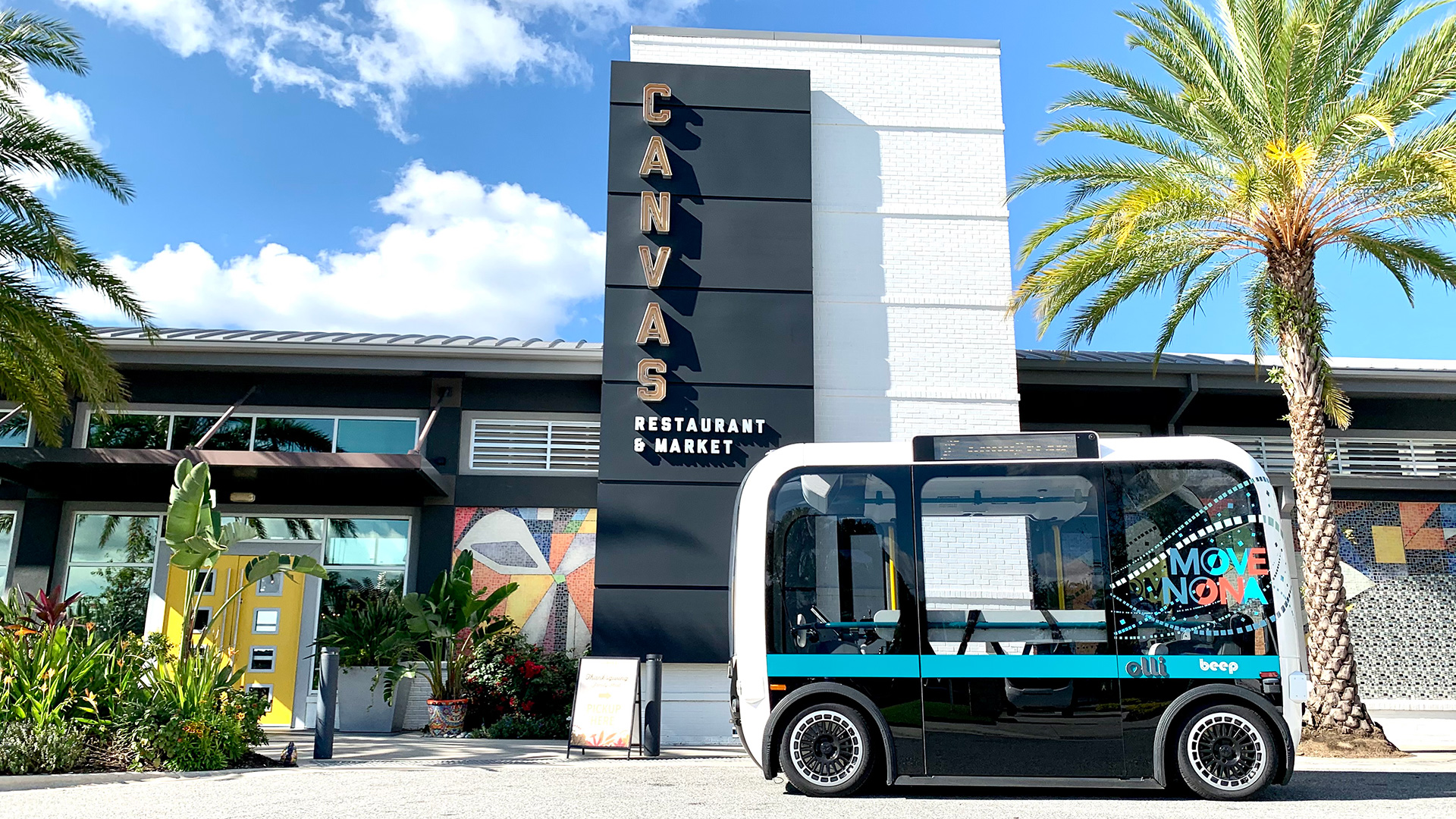 10-passenger automated shuttle in Lake Nona, Florida