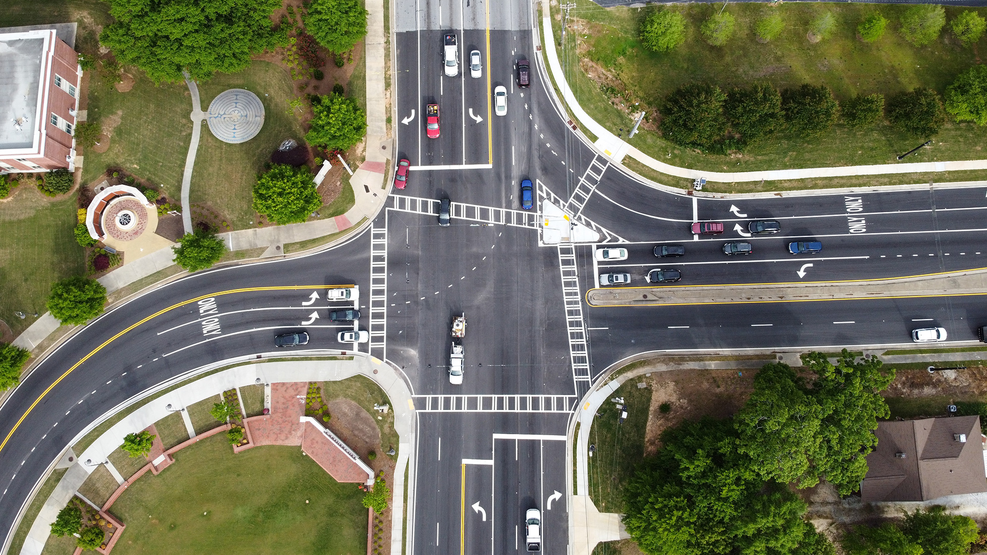 Aerial View of Intersection