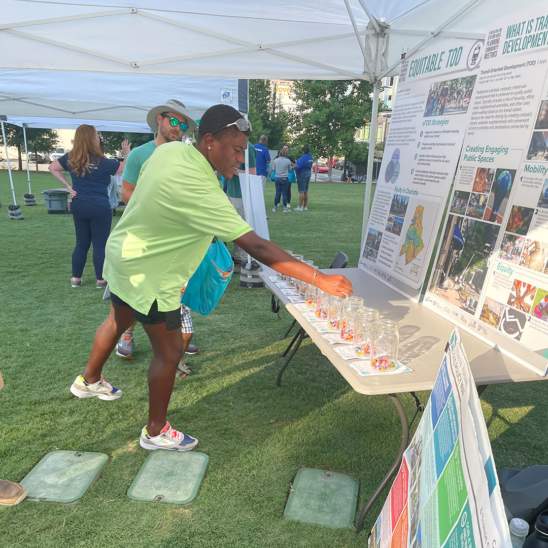 Charlotte resident provides feedback on Silver Line station area plans.