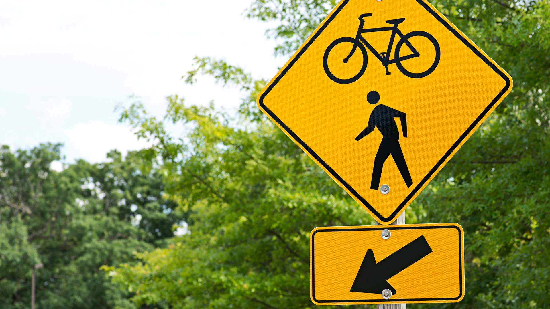 Pedestrian and Bicycle Sign