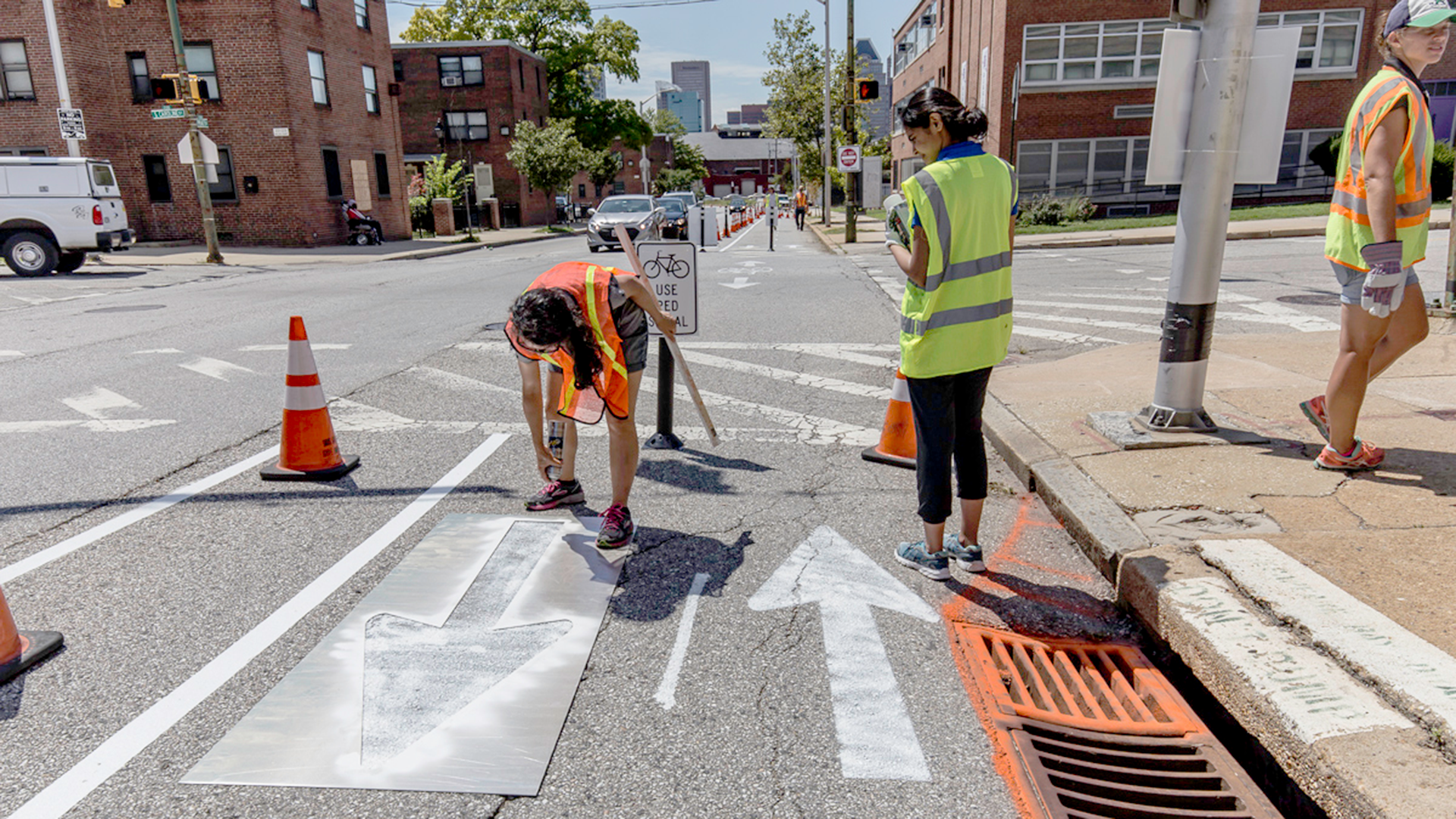 Pop-Up Bike Lane Installation