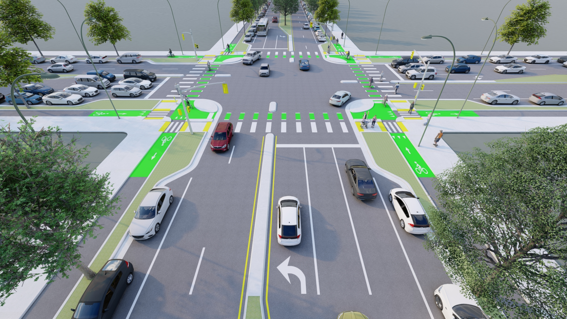 Protected Intersection Rendering