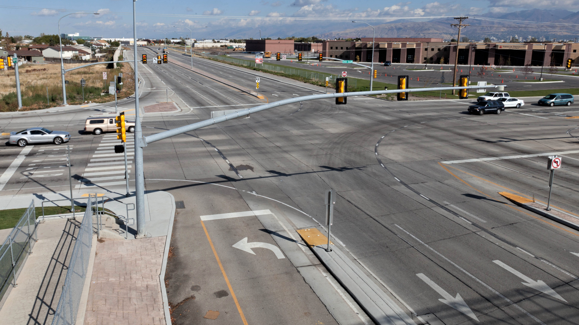 Birds Eye View of Displaced Left Turn