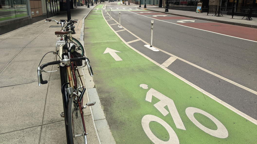 Bike lane in city