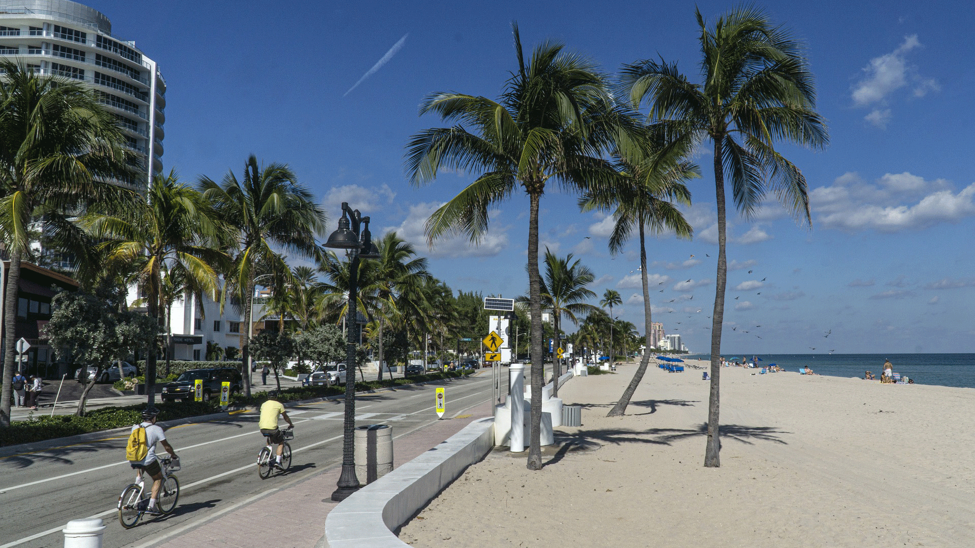 People riding bikes in Fort Lauderdale