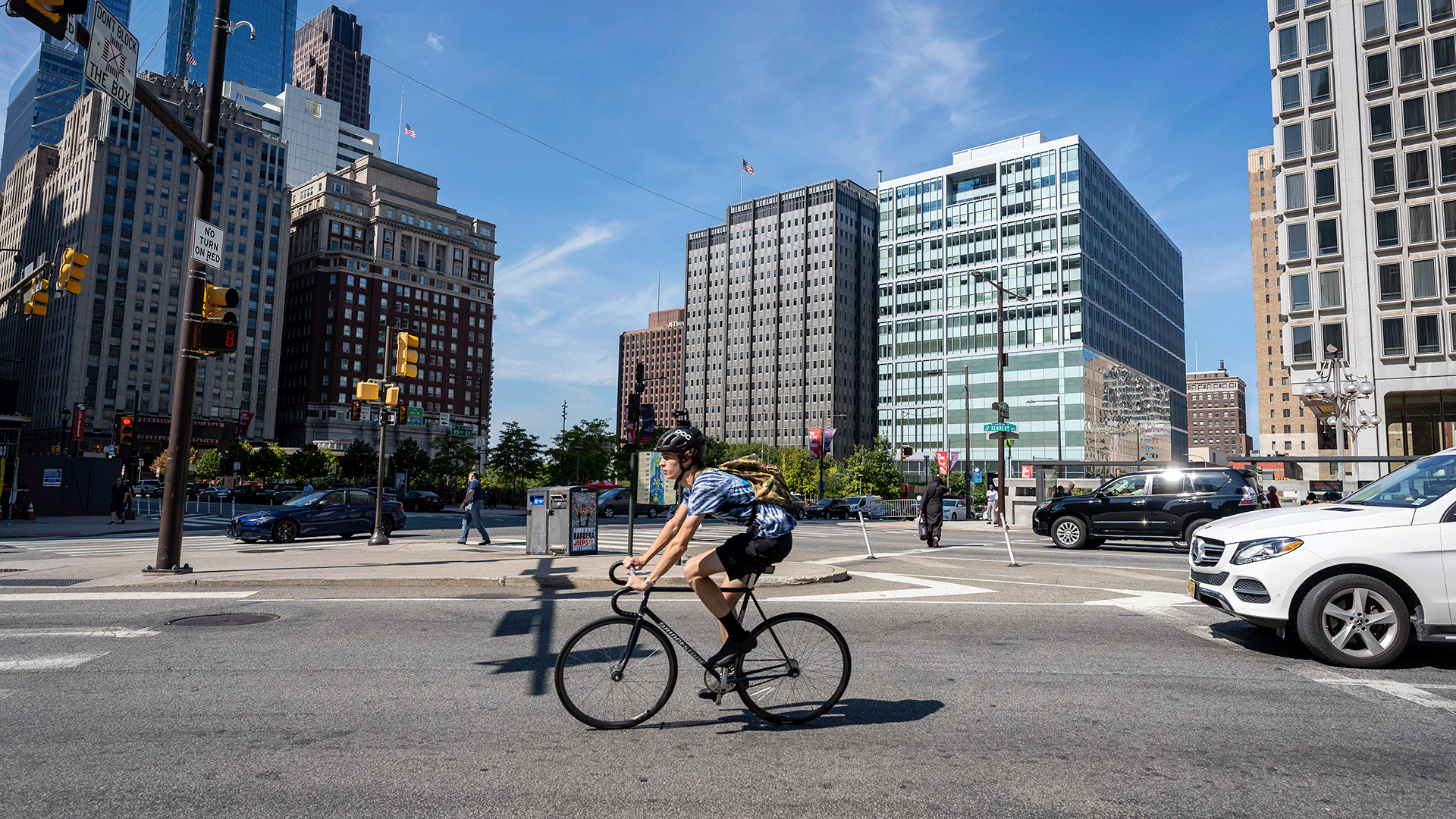 Bicyclist in Philadelphia