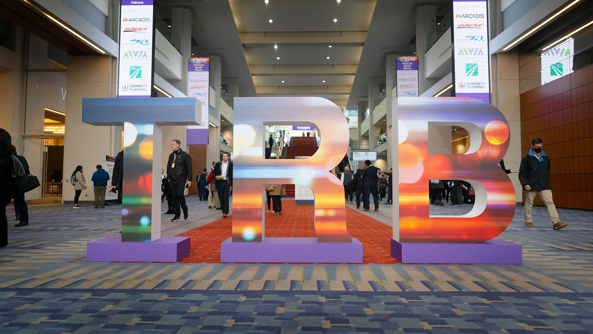 Large TRB letters at the 2023 Annual Meeting