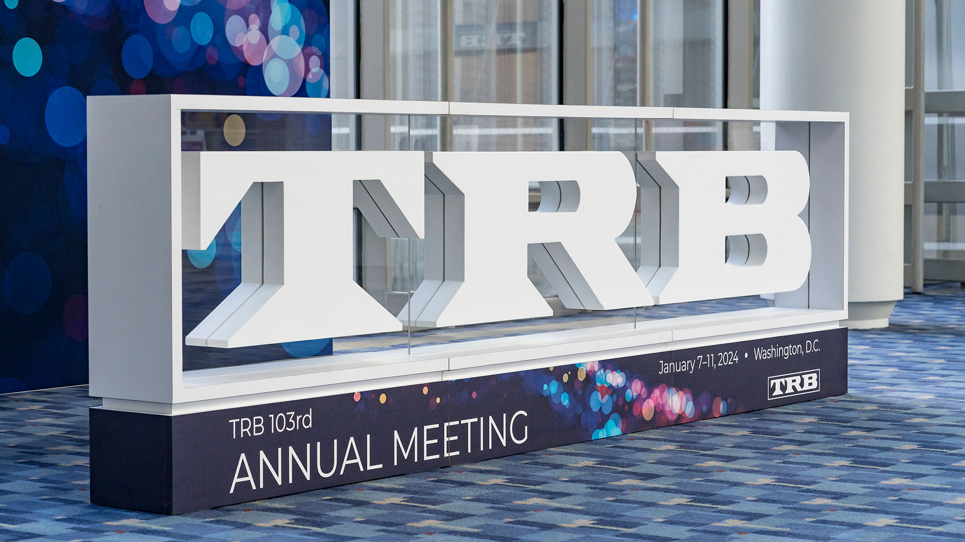 Large TRB sign at the 2024 Annual Meeting