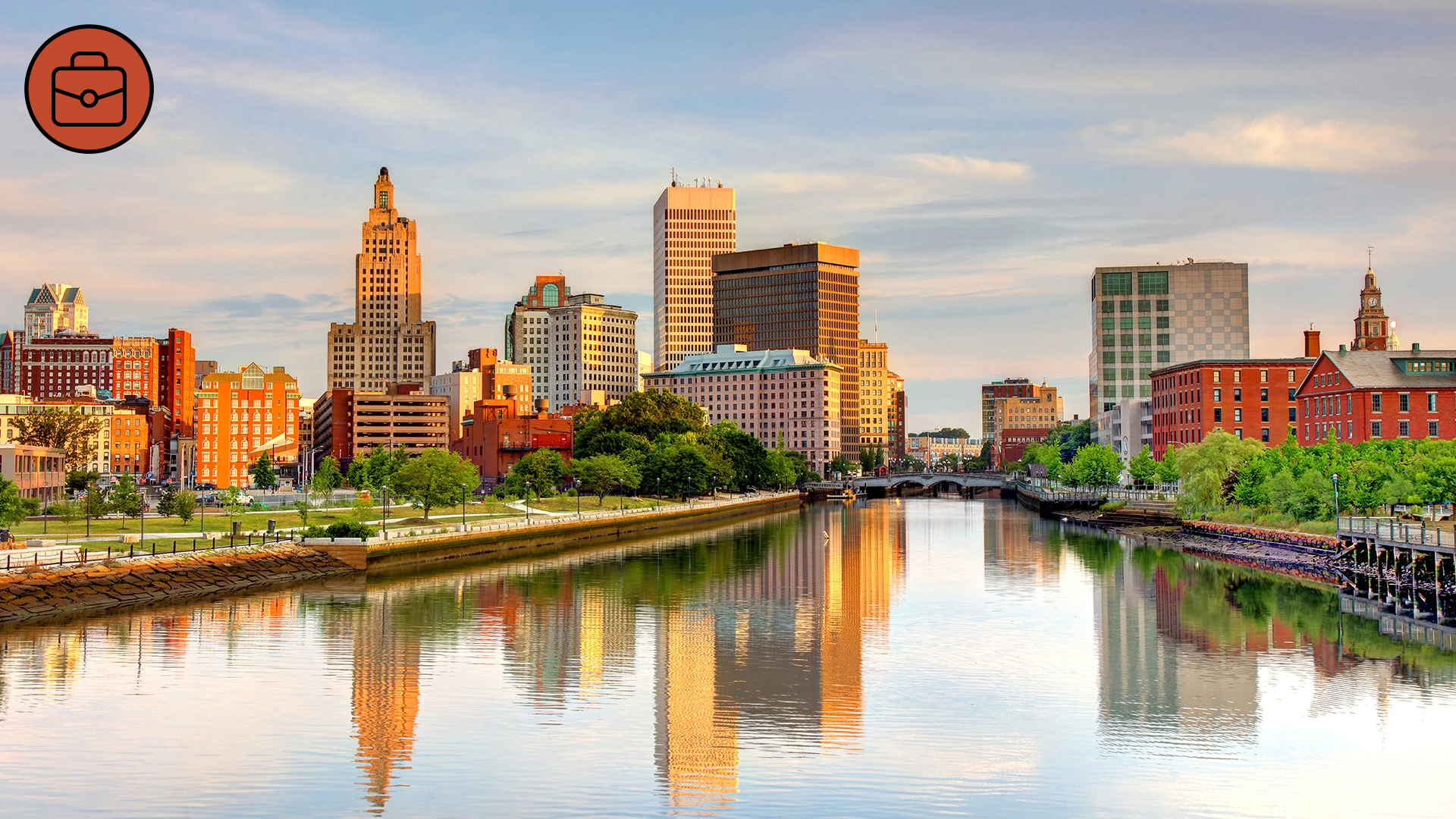 A panoramic view of Providence's skyline.